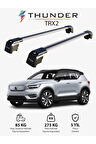 VOLVO XC40 2020-Sonrası TRX2 Thunder Carrier Kilitli Ara Atkı Taşıyıcı Tavan Barı Siyah