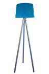 Diamond Serisi Masif 3 Ayaklı Tripod Lambader,abajur (turkuaz/beyaz Ayak)