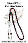 Sürmeli - Toz Kehribar Tesbih - Arpa Kesim 8 mm / 12.5 mm
