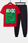 Uyguntarz Unisex Acdc Baskılı 2'li Eşofman Takımı