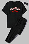 Uyguntarz Unisex Brooklyn Baskılı 2'li Eşofman Takımı