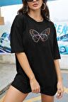 Uyguntarz Unisex Butterfly  Baskılı T-shirt