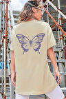 Uyguntarz Unisex Butterfly Baskılı T-shirt