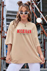 Uyguntarz Unisex Michigan Baskılı T-shirt