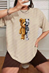 Uyguntarz Unisex Boys Bear Baskılı T-shirt