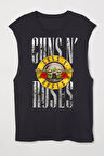 Siyah Guns N' Roses Logo Unisex T-shirt Kolsuz