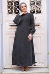 Antrasit Tesettür Kot Elbise 19148ANT