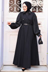Jile Elbise Siyah Tesettür İkili Takım 30284S