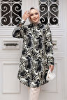 Desenli Füme Tesettür Viskon Tunik 11742FU