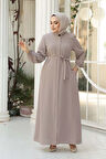 Kemerli Bej Tesettür Ferace 26391BEJ