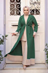 Yeşil Tesettür Üçlü Takım 76371Y