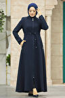 Cepli Lacivert Tesettür Ferace 60125L