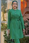 Düğmeli Yeşil Tesettür Tunik 658Y