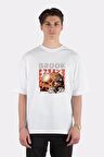 Unisex Beyaz Oversize T-shirt Brook