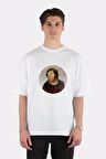 Unisex Beyaz Oversize T-shirt Jesus Fresco Restoration Fail