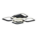 TT302-4+1-SY KARE TT Aydınlatma Mat Siyah Plofonyer 5 li ( Gün Işığı ) Led Avize