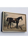 Ahşap Çerçeveli Emil Volkers'In Ahırdaki At Tablosu-7027