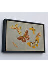 Ahşap Çerçeveli Vintage Japon Kelebeği Tablosu-7040