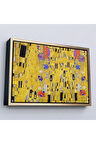 Ahşap Çerçeveli Gustav Klimt - Öpücük Tablo-7085