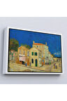 Ahşap Çerçeveli Vincent Willem Van Gogh - Sarı Ev Tablosu-7157