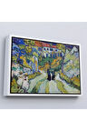 Ahşap Çerçeveli Vincent Willem Van Gogh - Auvers'Deki Merdiven Tablosu - Stairway At Auvers-7158