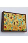 Ahşap Çerçeveli Vincent Van Gogh - Ayçiçekleri Tablo-7174