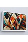 Ahşap Çerçeveli Soyut Modern Fütüristik Tablo-7219
