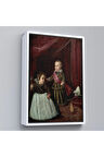 Ahşap Çerçeveli Diego Velázquez - Prens Balthasar Charles Cüceyle Birlikte Tablo-7282