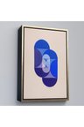 Ahşap Çerçeveli Joseph Schillinger - Mavi Anahtar Tablo - Key Blue-7337