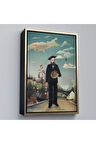 Ahşap Çerçeveli Henri Rousseau Kendi Tablosu - Self-Portrait-7361