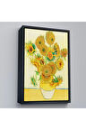 Ahşap Çerçeveli Vincent Van Gogh - Ayçiçekleri Tablo-7447