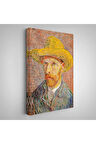 Vincent Van Gogh - Hasır Şapkalı Otoportre Tablosu-7449