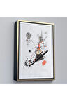 Ahşap Çerçeveli Vasily Kandinsky - Mutlu Yükseliş Tablosu-7492