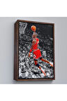 Ahşap Çerçeveli Michael Jordan Smaç Tablosu-7736