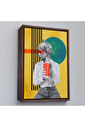 Ahşap Çerçeveli Pop Art Soyut Kadın Tablosu-7875