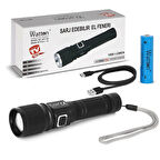 Cree TG Led 1000 Lümen Göstergeli Fonksiyonel El Feneri Wt-732