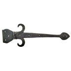 Antika Tarz Dekoratif Pirinç Kuyruklu Çanak Menteşe - 137x390 Mm, Oksit