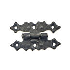 Antika Tarz Dekoratif Pirinç Yıldız Menteşe - 63x36 Mm, Oksit