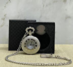 Özel Kutulu Gümüş Köstekli Saat Alk4660