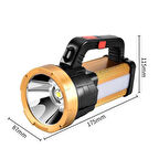 6 Mod Şarjlı El Feneri Projektör Tipi  Wt-615