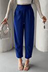 TUA MODA Kadın Scuba Krep Likralı Yan Fermuarlı Lastikli Harem Pantolon