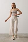 TUA MODA Kemer Pens Detaylı Pantolon - Bej
