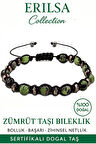 Sertifikalı Terahertz & Zümrüt Taşı Bileklik – Bereket, Aşk ve Koruma