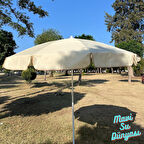 Plaj Deniz Balkon Şemsiyesi | Sentetik Kumaşlı Şemsiye | Bidonsuz| Eğilebilir |2 Metre Şemsiye