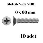 Metrik Vida Civata Yhb 6x60 mm 10'lu Paket