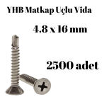 Matkap Uçlu Vida YHB 4,8x16 2500'lü Paket