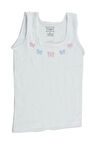 Kız Çocuk Beyaz Kalın Askılı Işlemeli Atlet 3'lü Paket