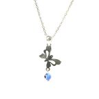 925 Ayar Gümüş Kelebekli Nazar Boncuk Kolye