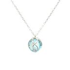 925 Ayar Gümüş Sonsuzluk Akuamarin Kolye