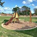 Ahşap Çocuk Parkı, Tek Kaydıraklı ve İkili Salıncaklı